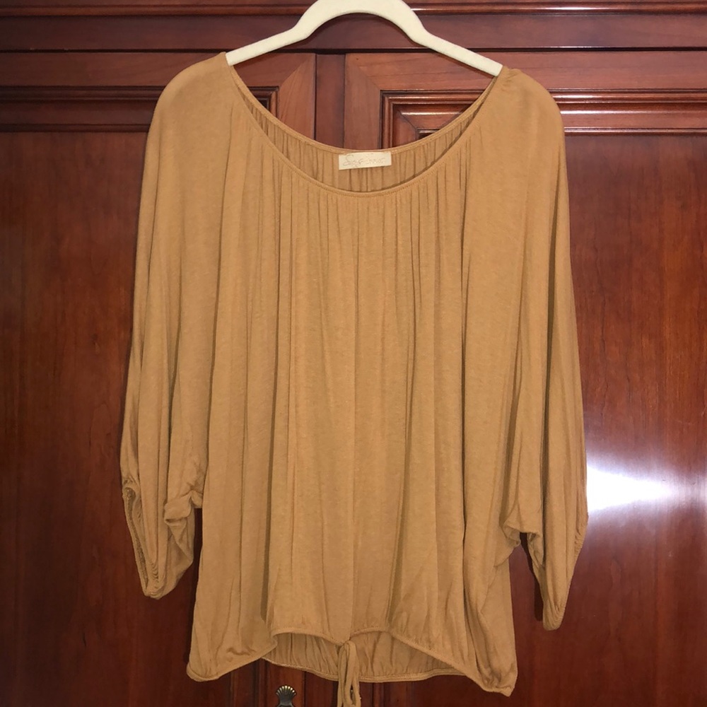 Mustard Yellow Chartreuse Dolman Top